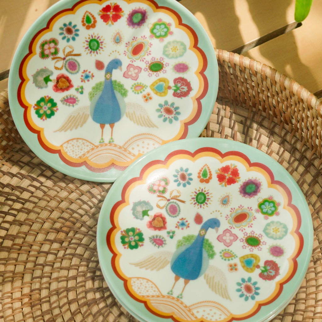 The Jewelled Peacock Tapas Plate (Set of 4)