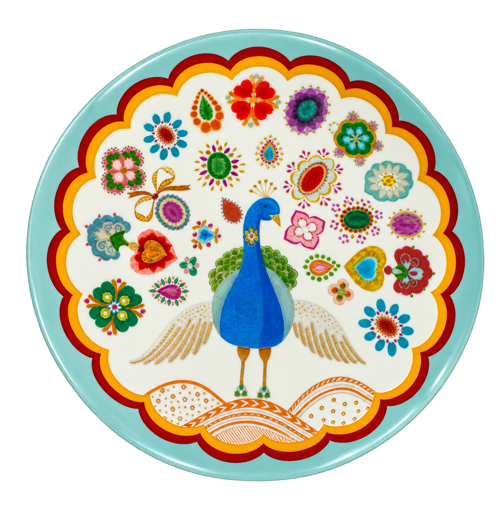 The Jewelled Peacock Tapas Plate (Set of 4)